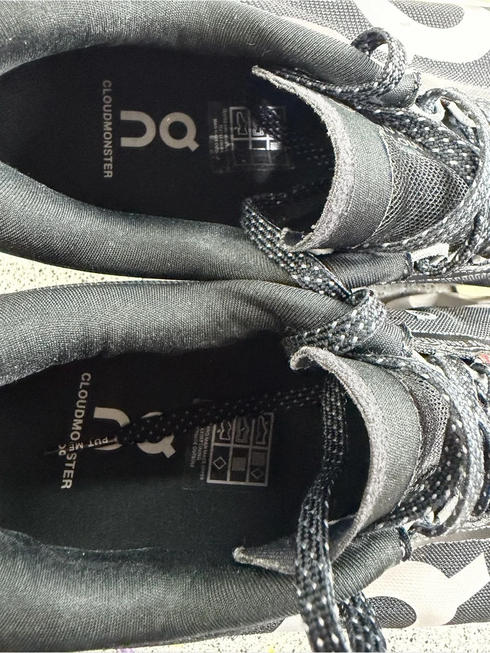On Running Black and White Women's Cloudrunning Shoes